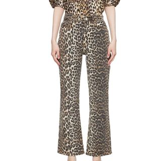 Ganni Leopard jeans from Ssense