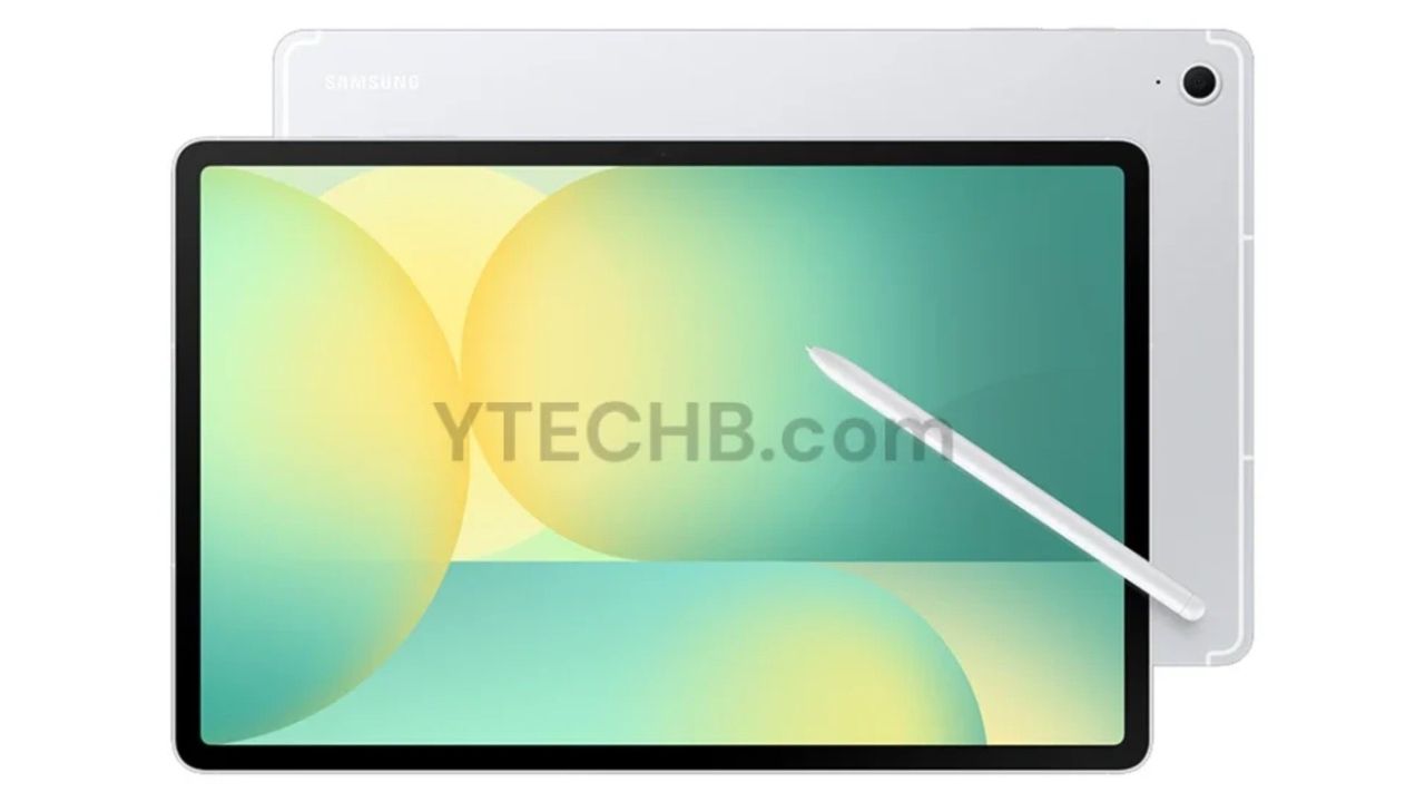 Samsung Galaxy Tab S10 FE against a white background.