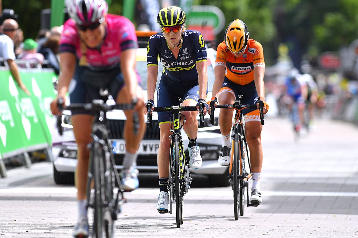 Gracie Elvin crosses the line