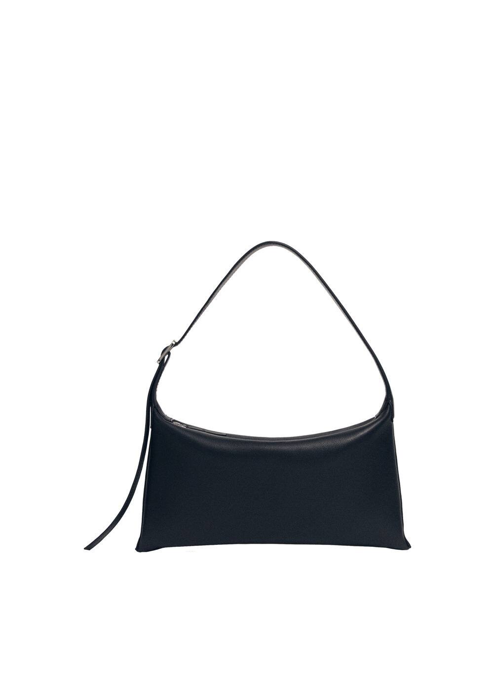 Leather Shoulder Bag With Buckle -  Women
