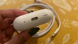 AirPods Pro 2's USB-C case in the hand