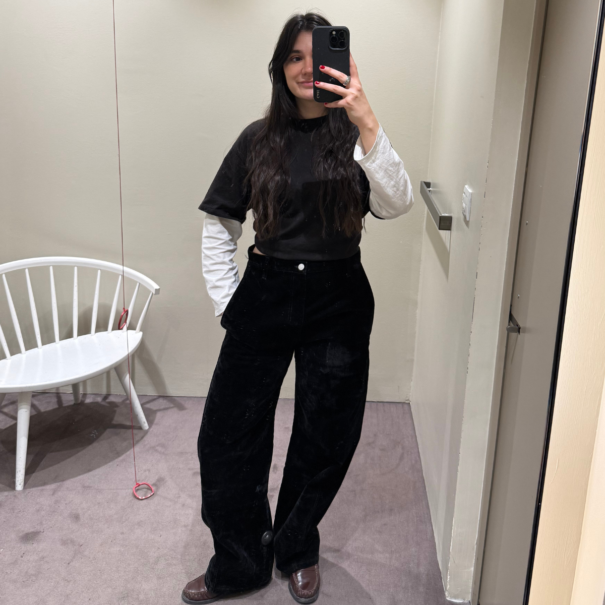 Sofia Piza wearing black jeans