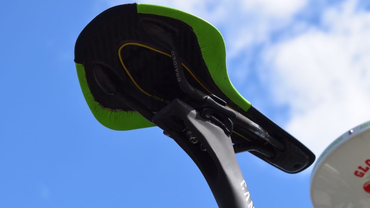 A look at the underside of the Fizik Antares saddle