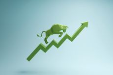 bull market green arrow up