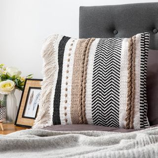 Cushion on a bed