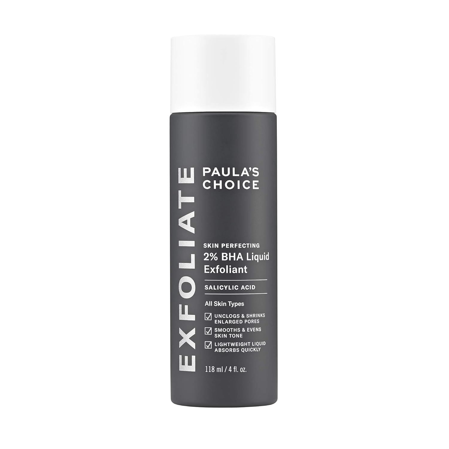 Paulas Choice--Skin Perfecting 2% Bha Liquid Salicylic Acid Exfoliant--Facial Exfoliant for Blackheads, Enlarged Pores, Wrinkles & Fine Lines, 4 Oz Bottle