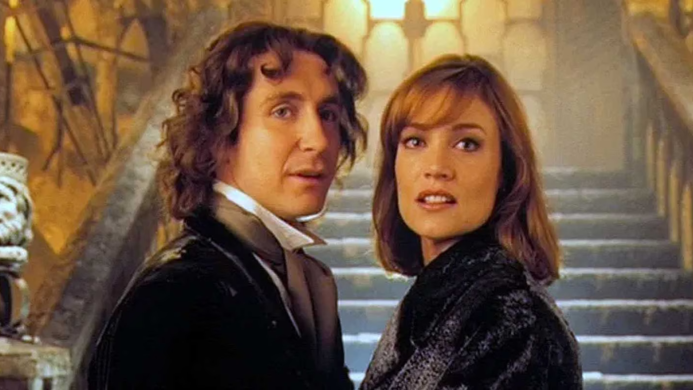 Screenshot from the 1996 TV movie "Doctor Who" starring Paul McGann, Daphne Ashbrook, and Eric Roberts.