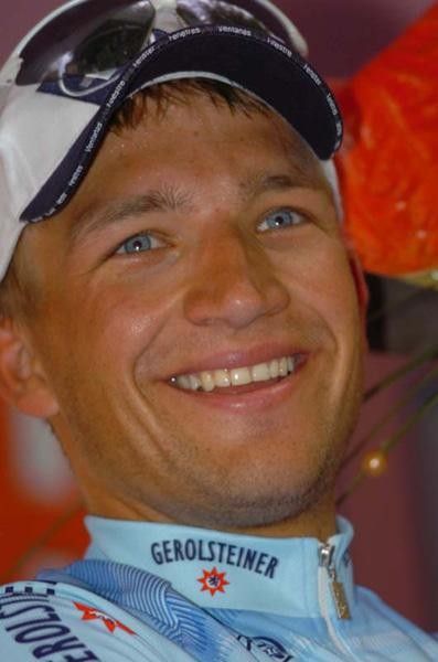 Robert F&ouml;rster (Gerolsteiner) awarded for a victorious day.
