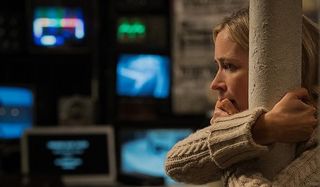 A Quiet Place Emily Blunt Evelyn shocked in the radio room
