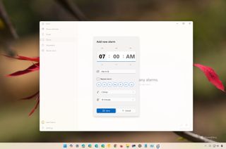 Windows 11 alarm settings