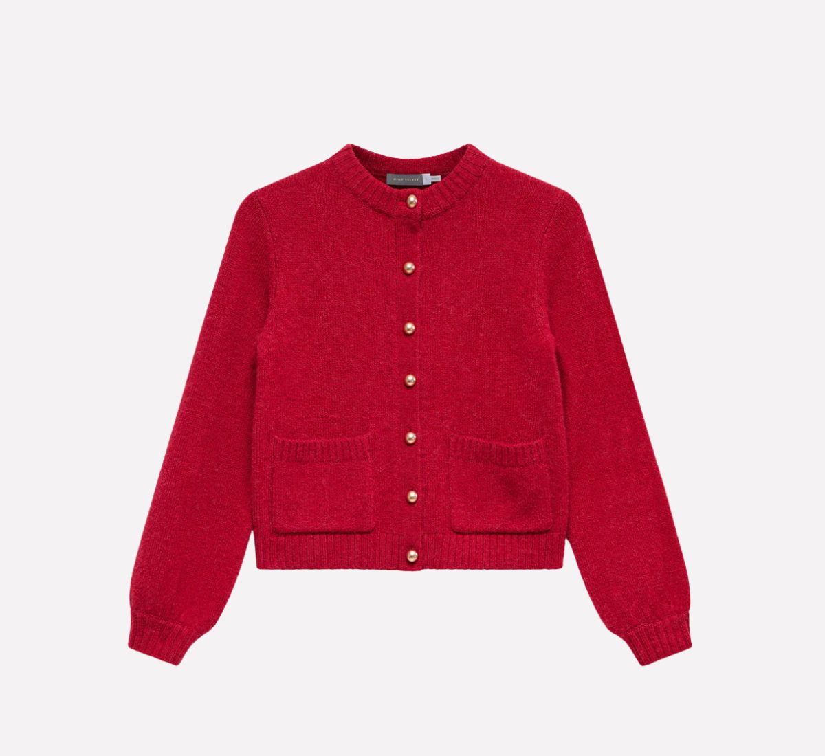 Image of red cardigan