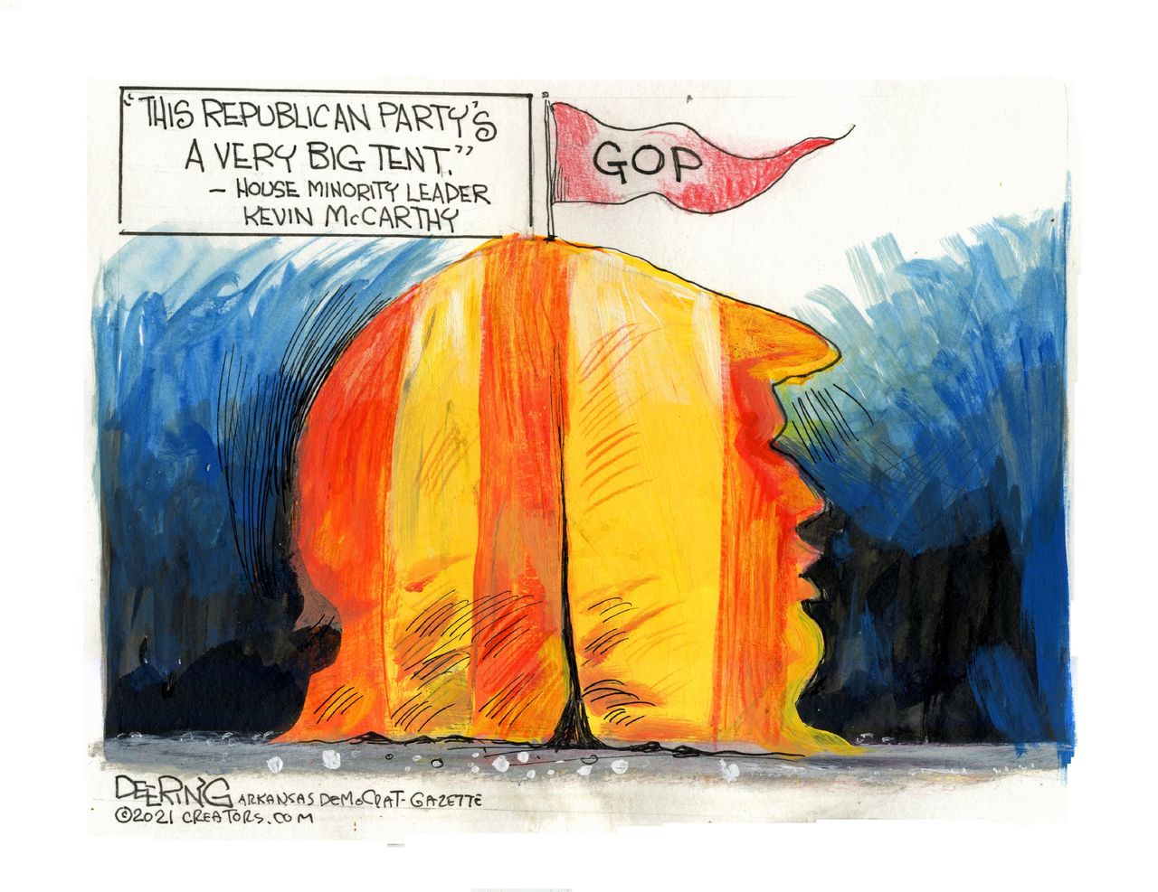 political cartoon kevin mccarthy gop trump