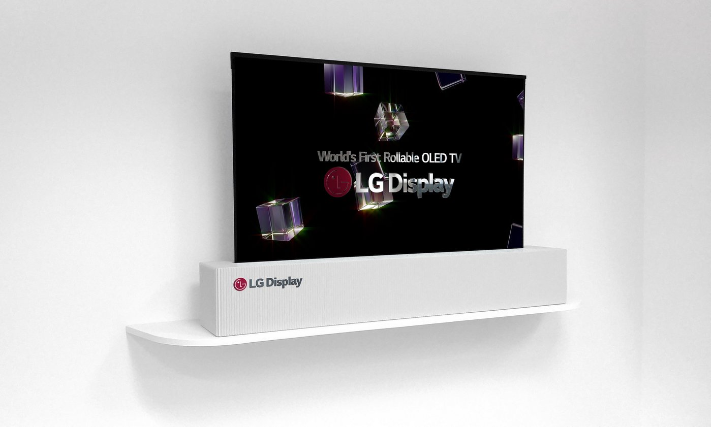 LG 65-inch UHD Rollable OLED Display at CES