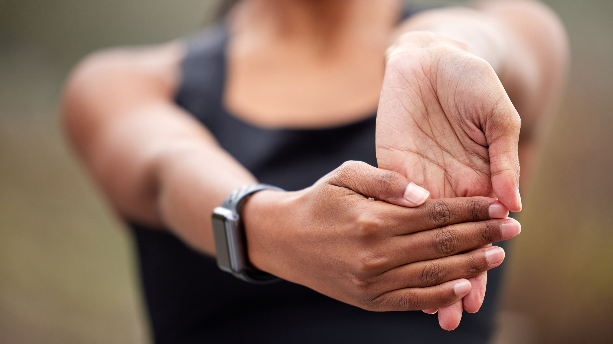 Person doing wrist exercise