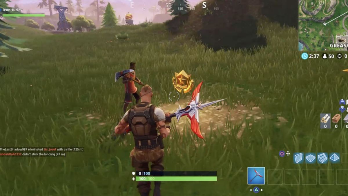 Fortnite Week 4 challenge: Search between a Playground, Campsite and a Footprint