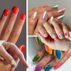 Collage of summer nail trends