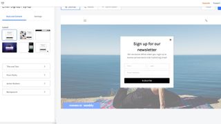 Weebly's website editor in use