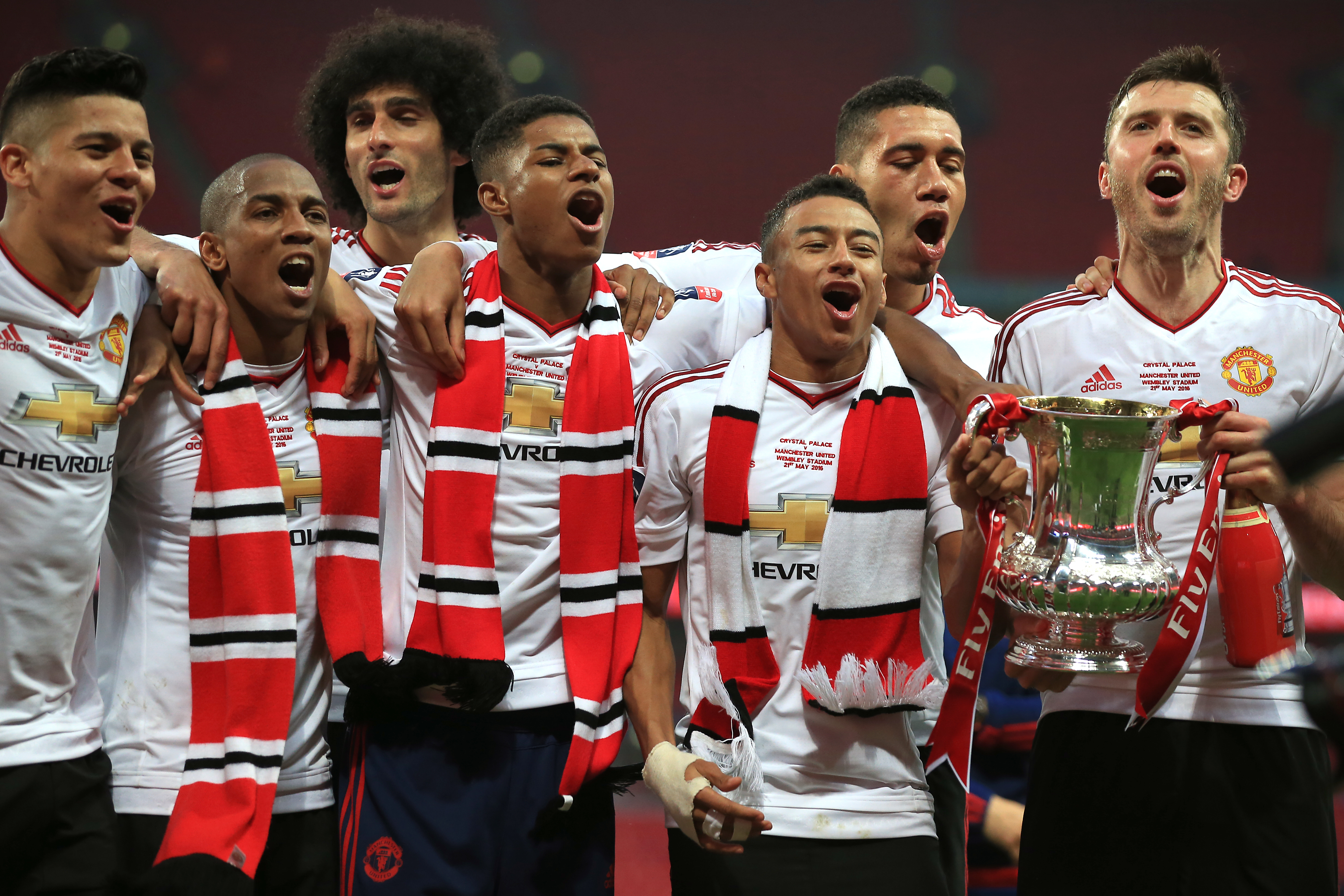 Jesse Lingard marcou o vencedor do Manchester United na final da FA Cup 2016 contra o Crystal Palace