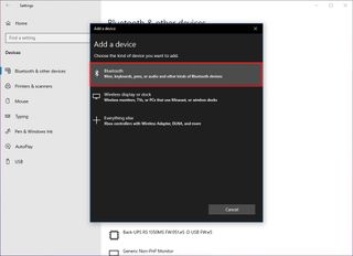 Bluetooth option on Windows 10