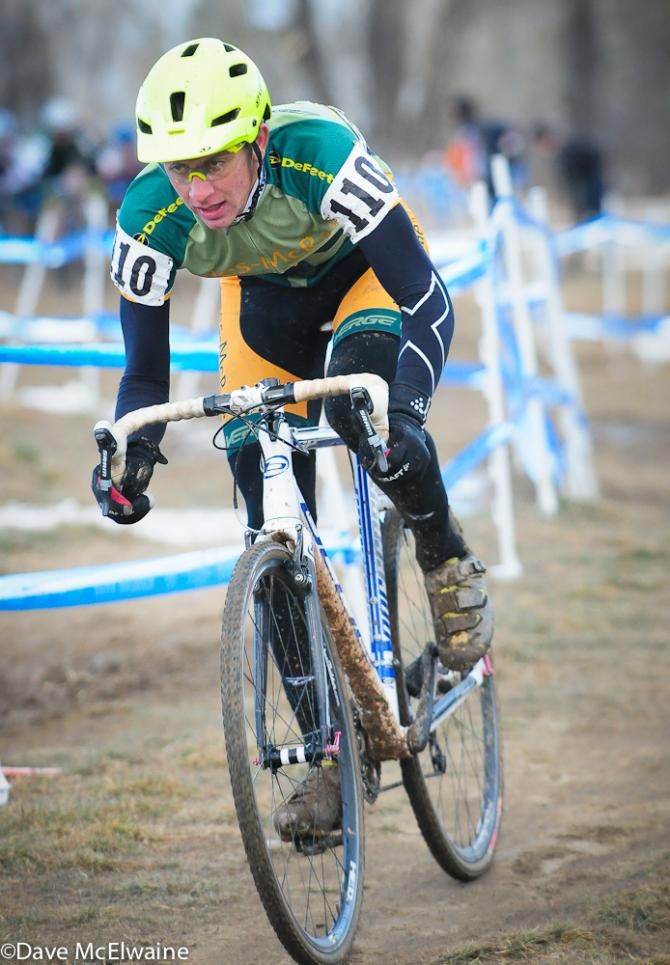 A Lees-McRae College rider on lap one