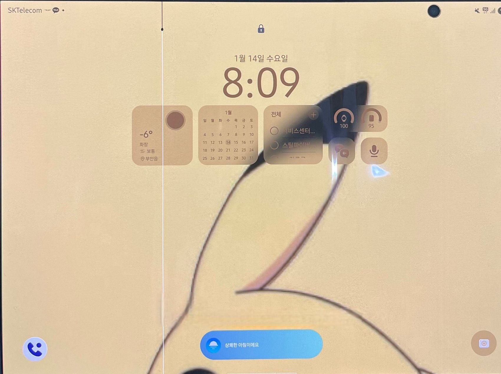 Broken Galaxy Z TriFold display