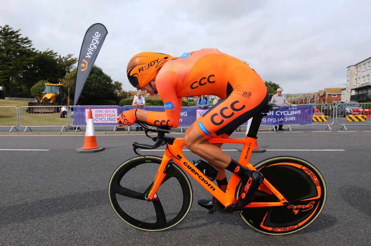 Marcin Bialoblocki (CCC Sprandi-Polkowice) had a fast early ride