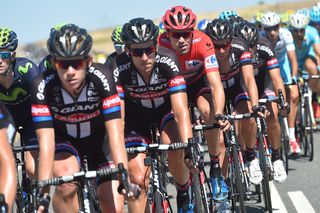 Tom Dumoulin in the Giant-Alpecin train on Stage 19 of the Vuelta a Espana