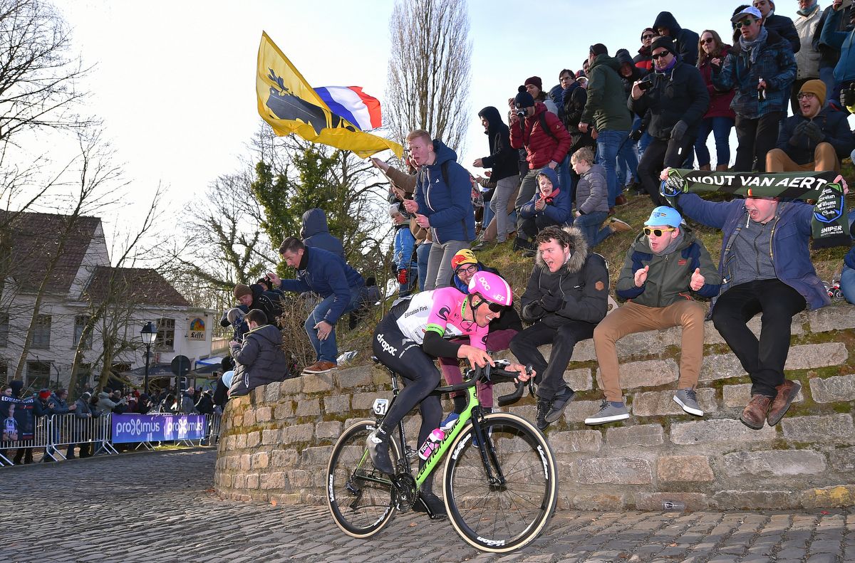 Sep Vanmarcke on the Muur van Geraardsbergen