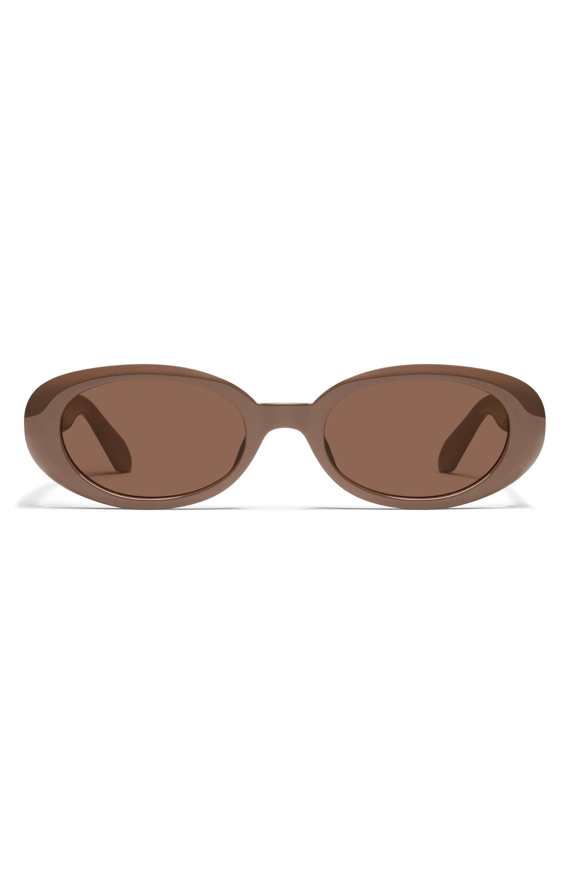 QUAY, Felt Cute 52mm Gradient Small Oval Sunglasses