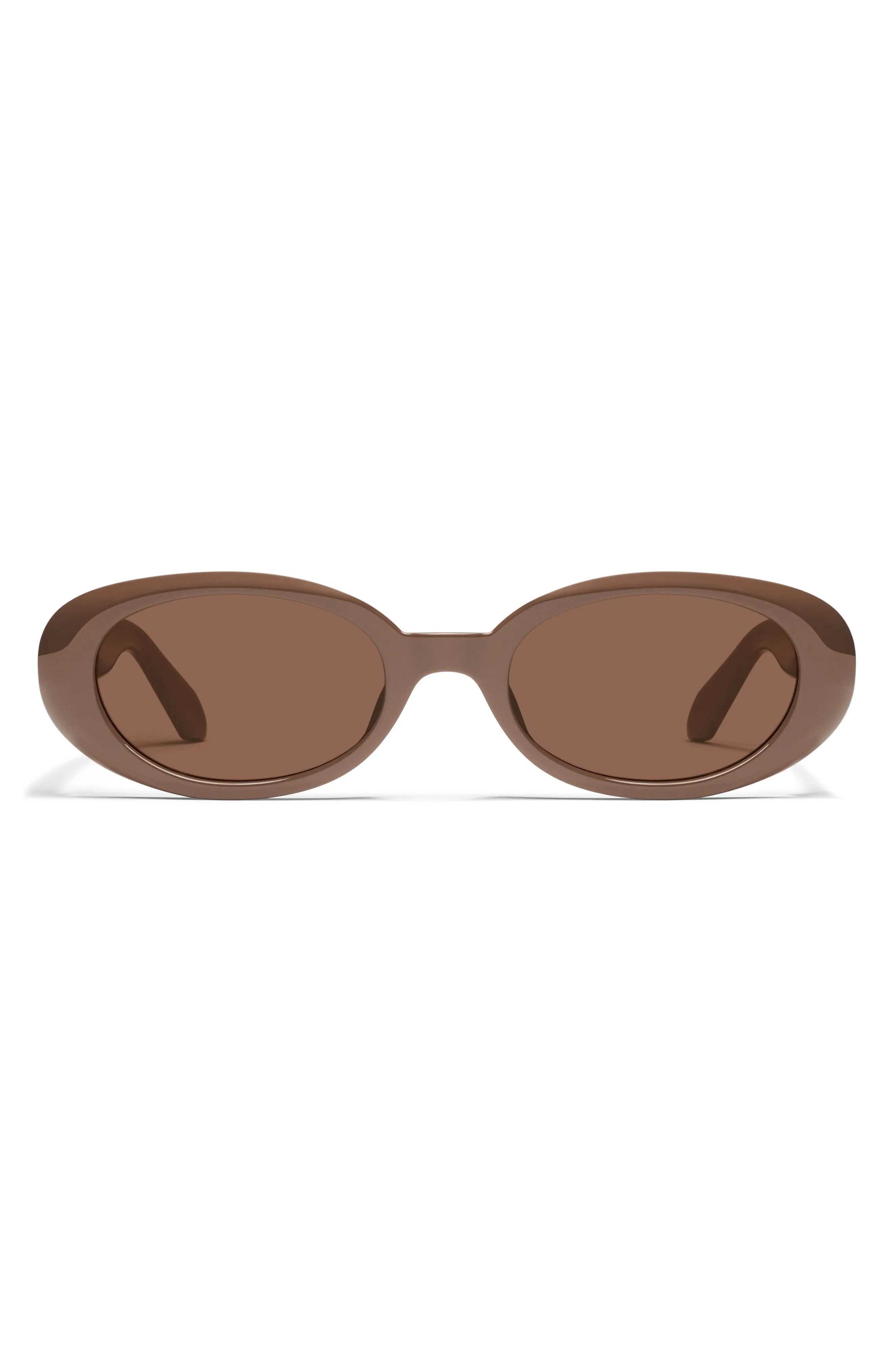 QUAY, Felt Cute 52mm Gradient Small Oval Sunglasses