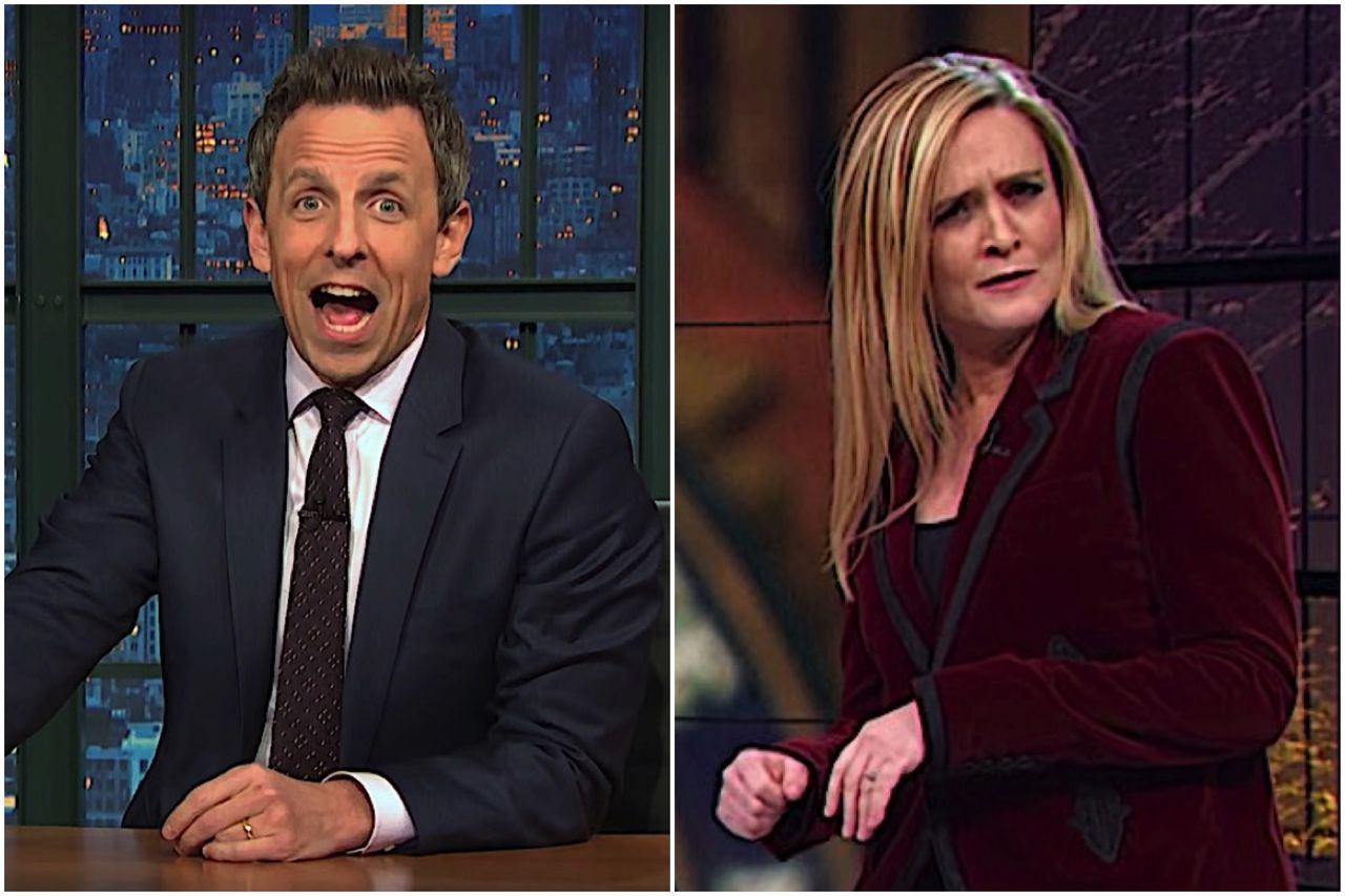 Seth Meyers and Samantha Bee celebrate &amp;quot;Mueller Christmas&amp;quot;