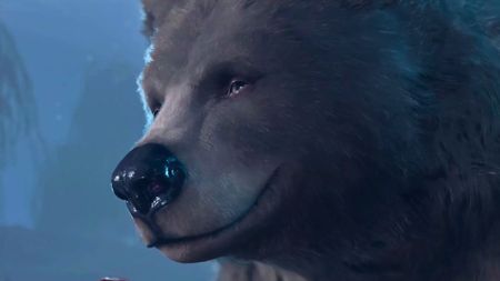 A close-up of a bear character in Baldur's Gate 3.