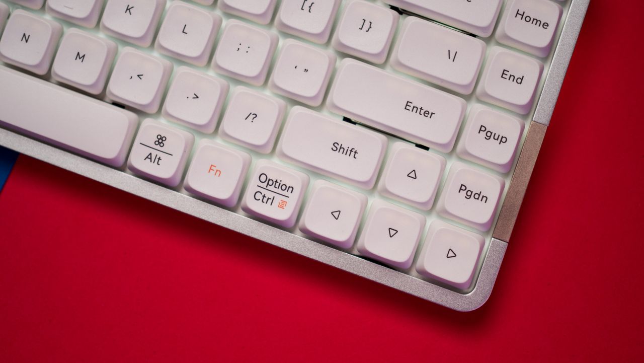 Bottom half view of the Lofree Flow keyboard