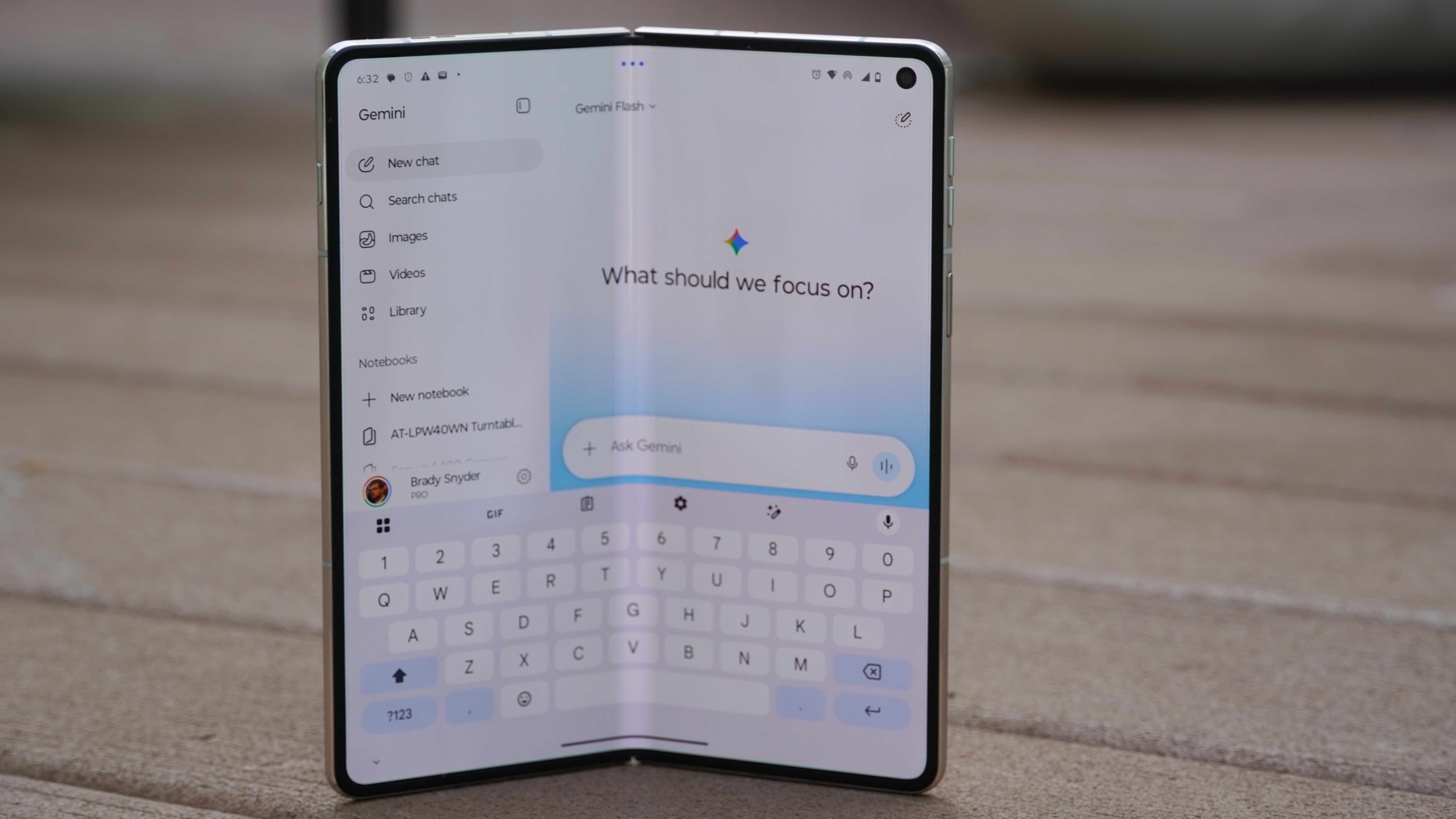The Neural Expressive Gemini interface on a Razr Fold.