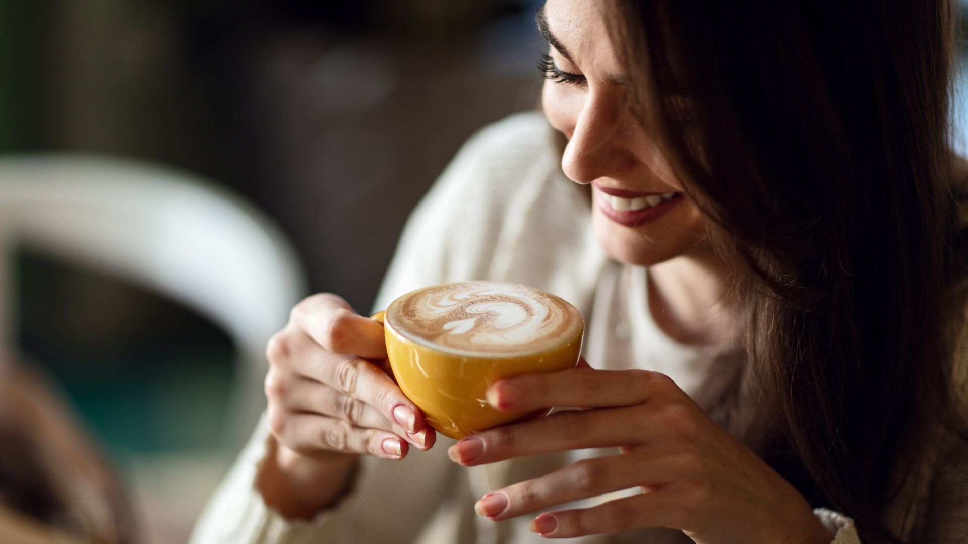 Woman drinking coffee
