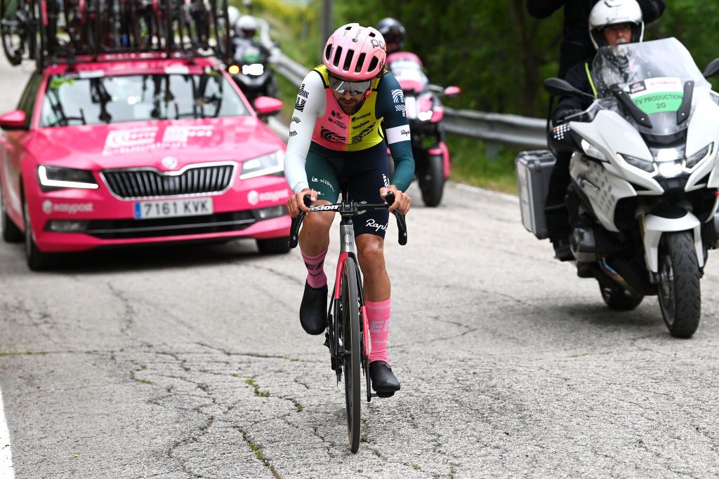 FOSSOMBRONE ITALY MAY 13 Ben Healy of Ireland and Team EF EducationEasyPost competes in the breakaway during the 106th Giro dItalia 2023 Stage 8 a 207km stage from Terni to Fossombrone UCIWT on May 13 2023 in Fossombrone Italy Photo by Tim de WaeleGetty Images