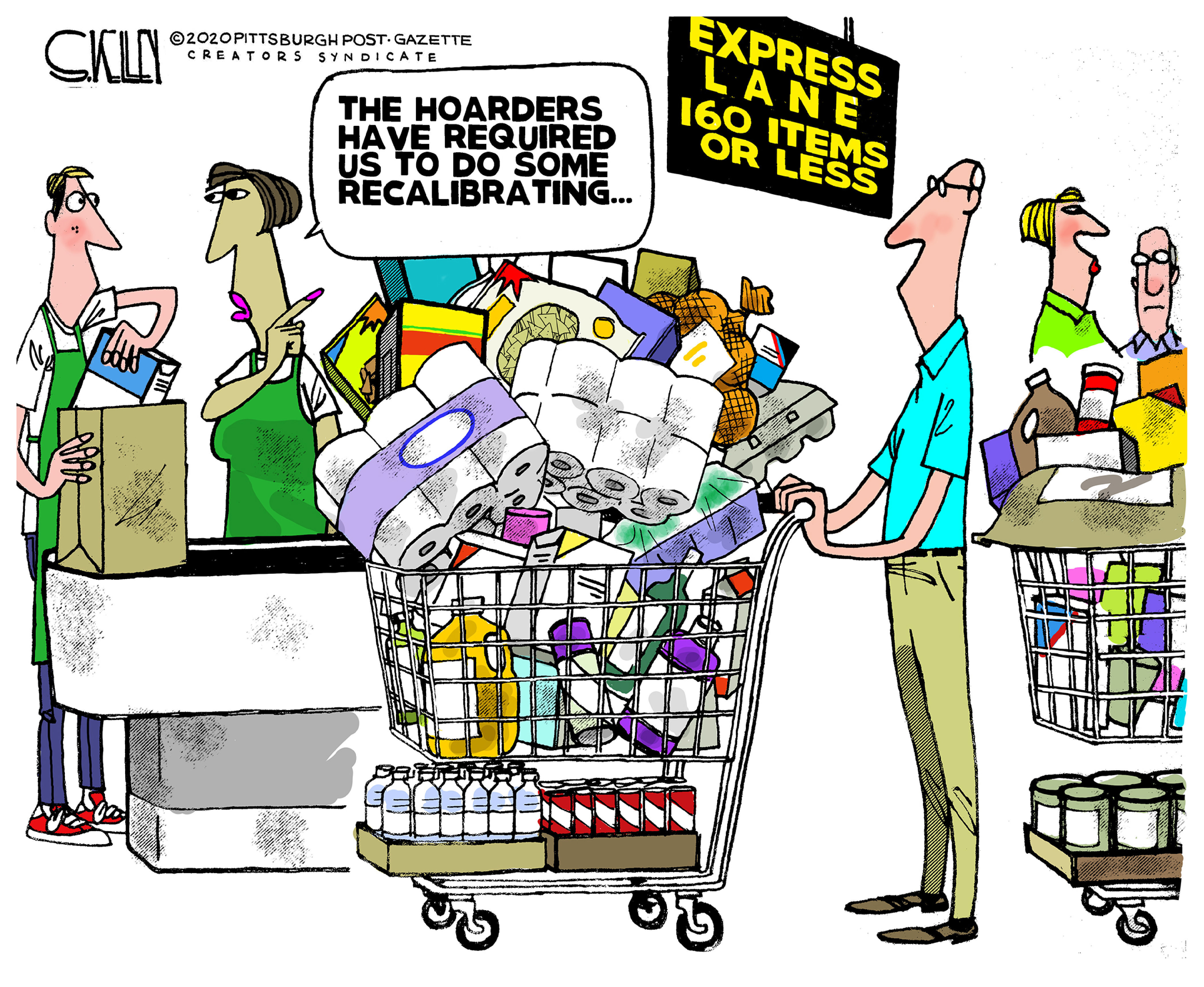 cartoon groceries