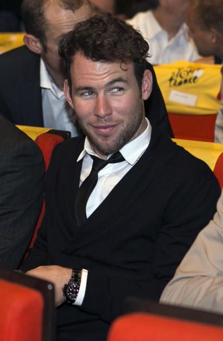 Mark Cavendish at the Palais des Congres for the unveiling of the 2014 Tour de France route