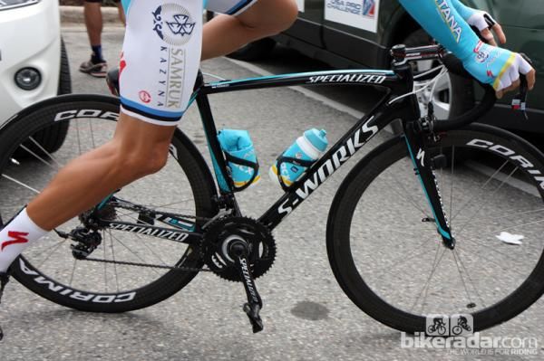 Astana riders set off from Breckenridge aboard their usual Specialized S-Works Tarmac SL4s.