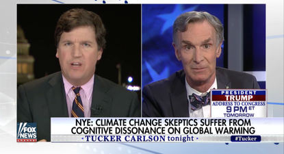 Tucker Carlson and Bill Nye face off on climate change.
