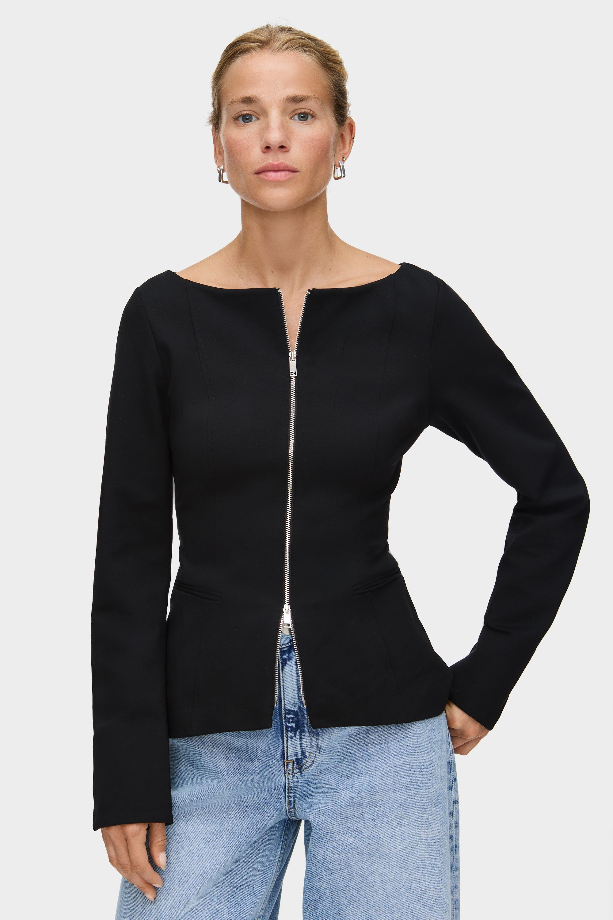 Caesar Ponte Boat Neck Top