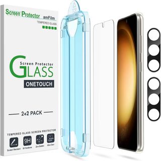 amFilm OneTouch Tempered Glass Screen Protector for Samsung Galaxy S23 Plus