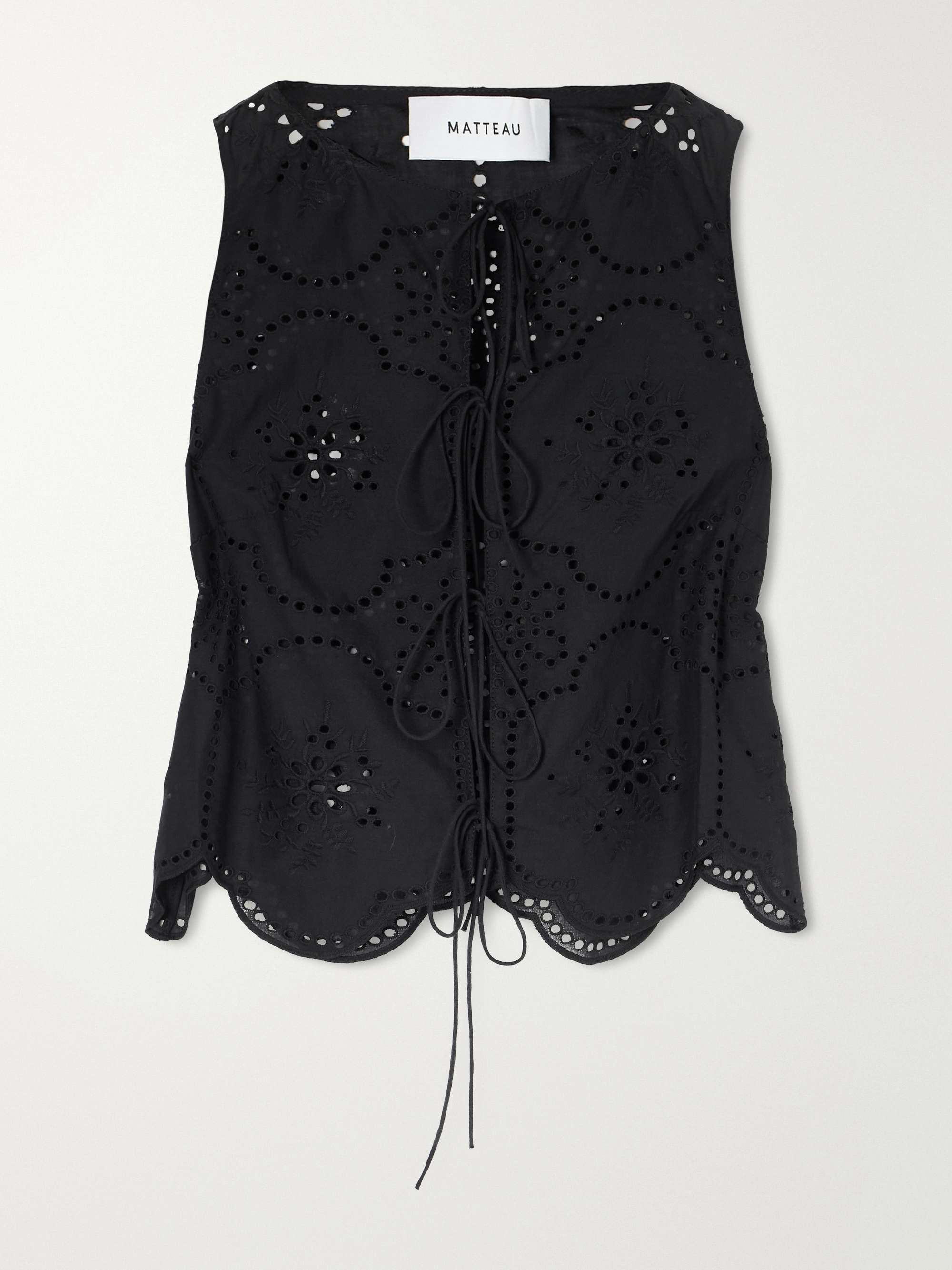 Scalloped Broderie Anglaise Cotton Top