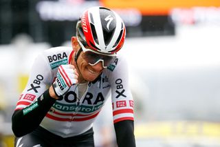 SAINTGAUDENS FRANCE JULY 13 Patrick Konrad of Austria and Team BORA Hansgrohe stage winner celebrates at arrival during the 108th Tour de France 2021 Stage 16 a 169km stage from Pas de la Casa to SaintGaudens LeTour TDF2021 on July 13 2021 in SaintGaudens France Photo by Chris GraythenGetty Images