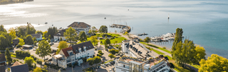 An aerial view of Lake Constance.