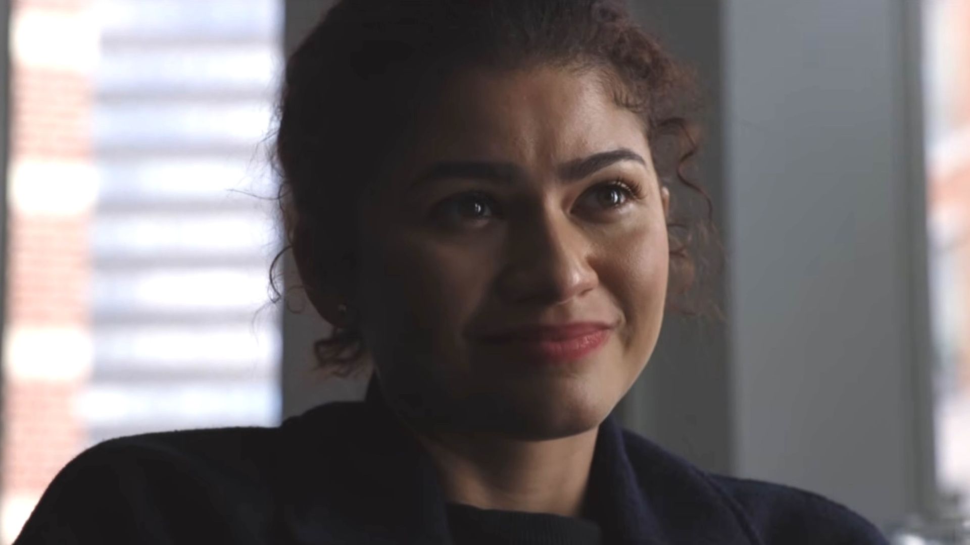 Zendaya grimacing in The Drama.