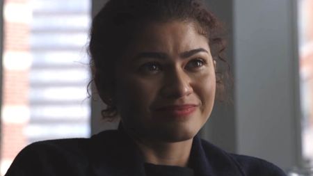 Zendaya grimacing in The Drama.