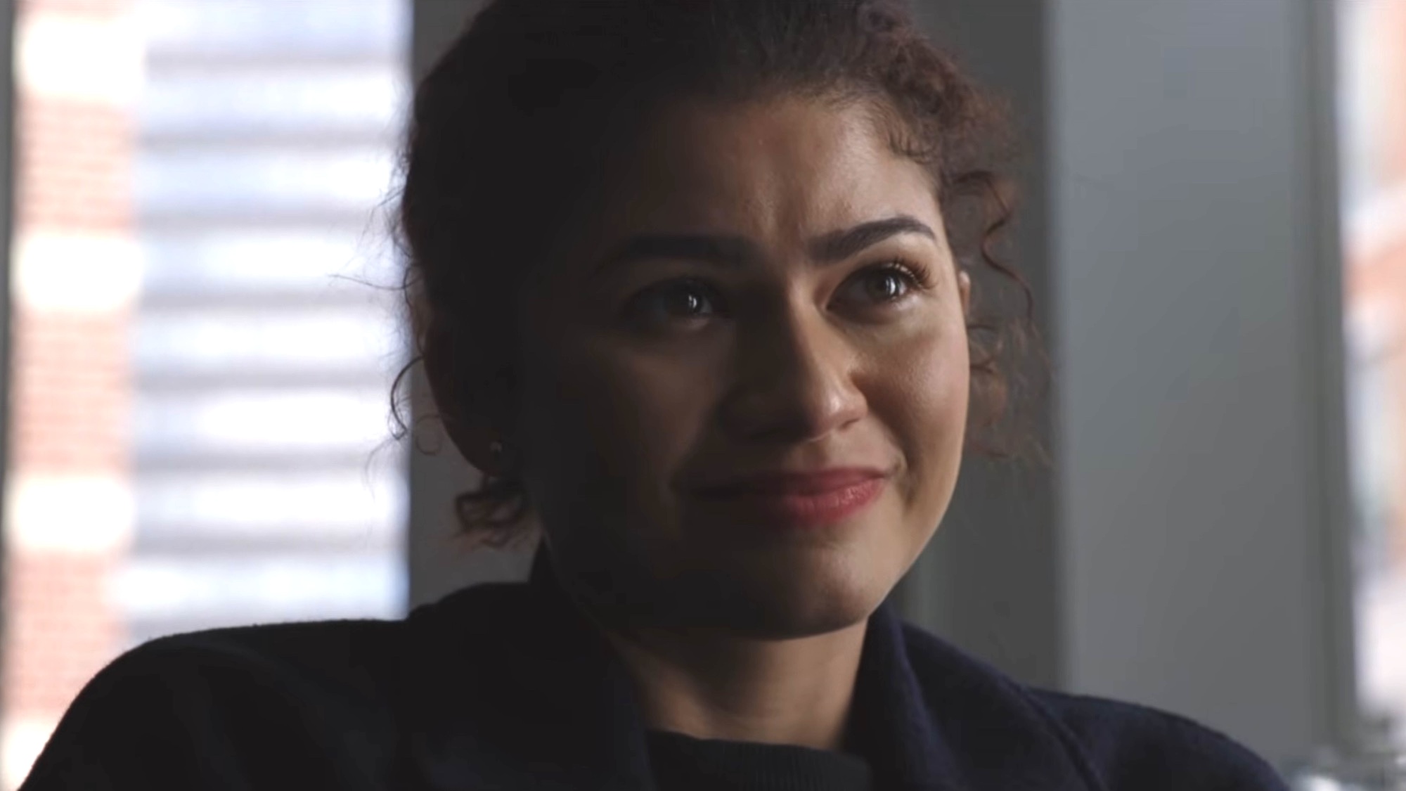 Zendaya grimacing in The Drama.