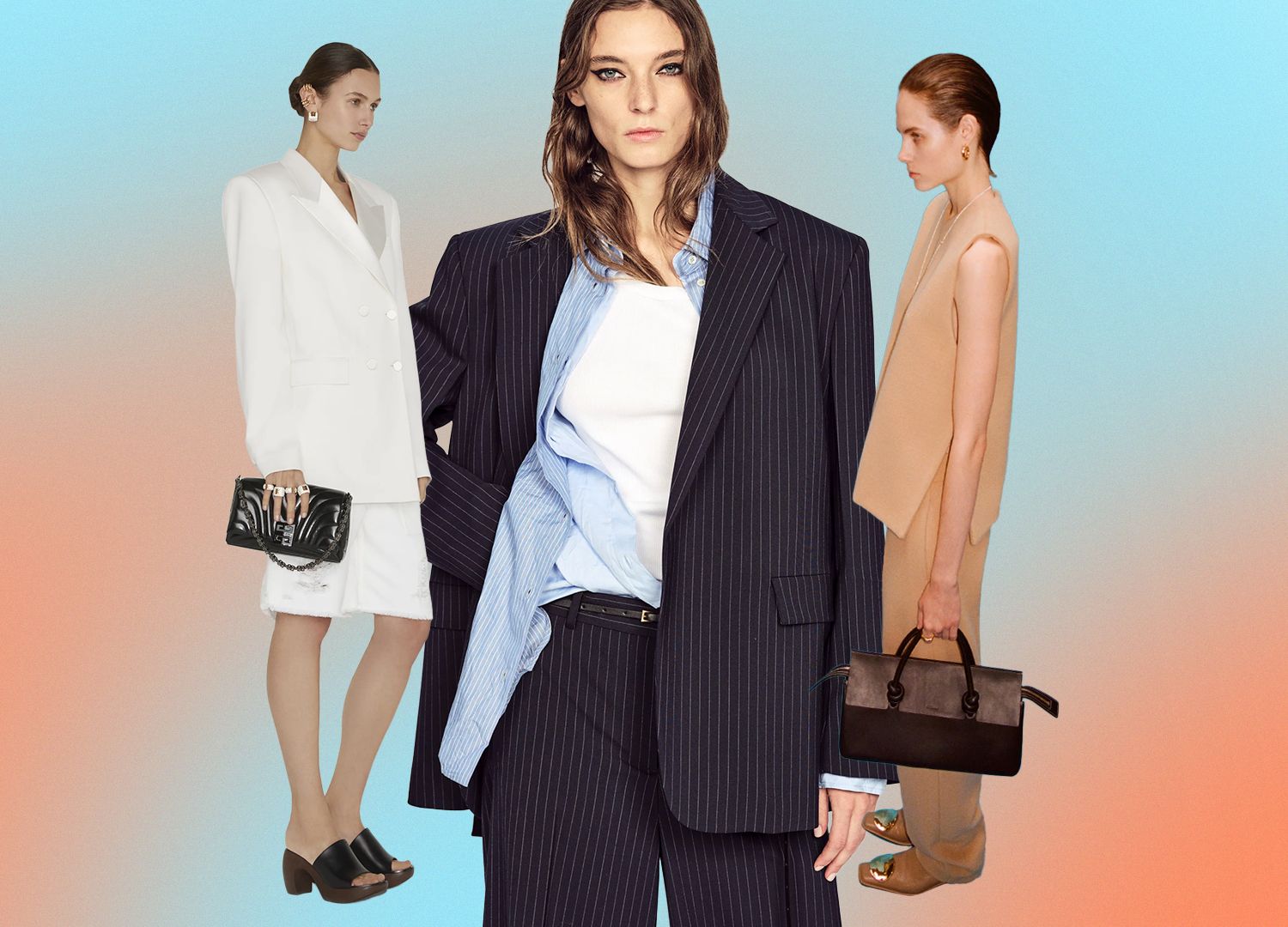 models wearing oversized blazers