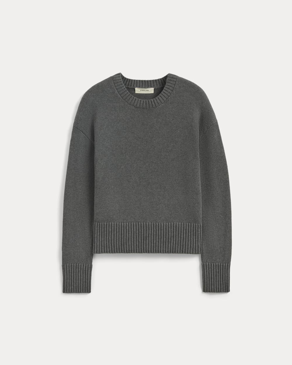 The Boxy Sweater in Everyday Cotton | Heathered Charcoal - Xxs